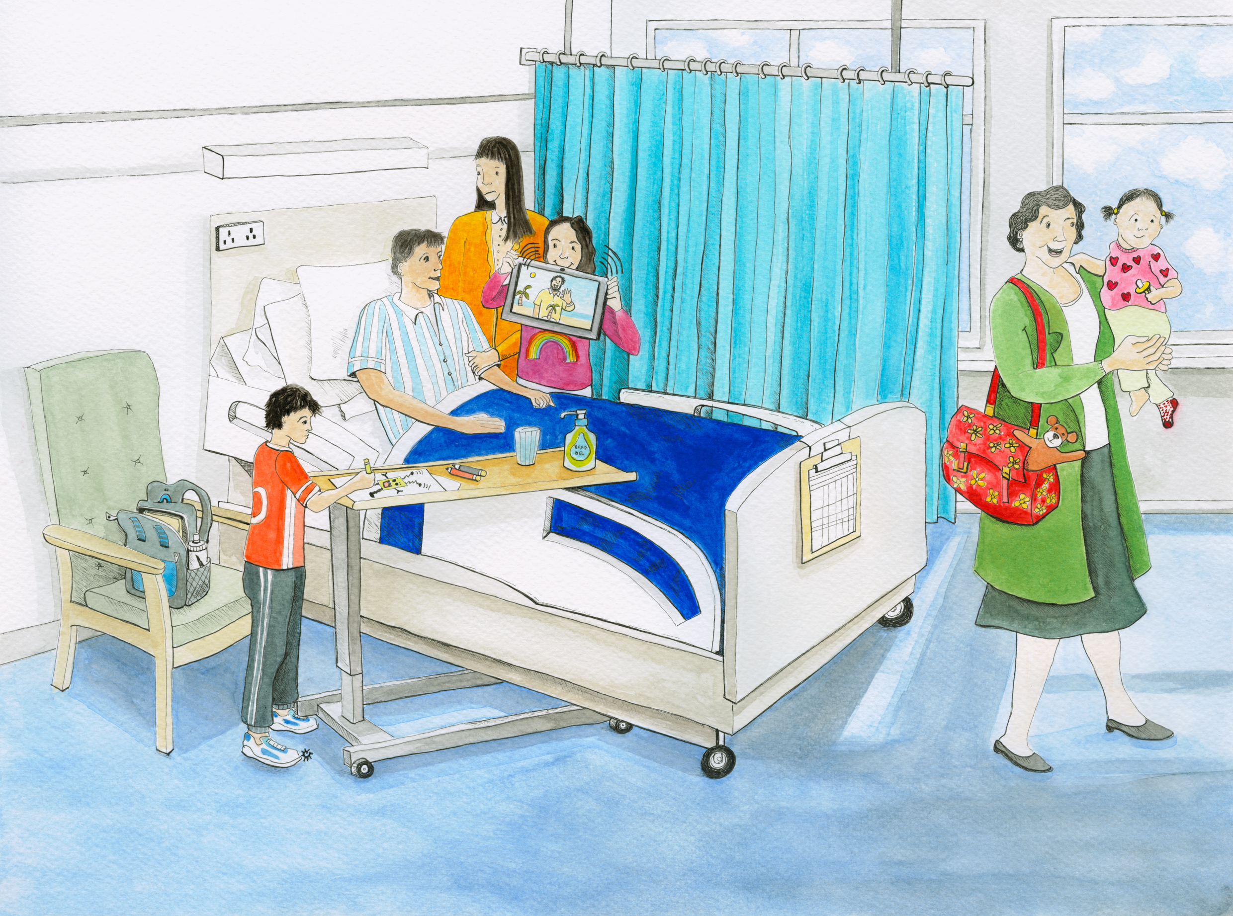 Keeping in touch with a person who had a stroke while they are in hospital