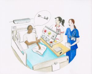 The Speech and Language Therapist helps with problems related to speech, talking, writing, reading and understanding words (aphasia)